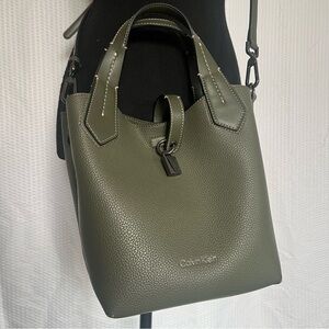 Calvin Klein Olive Green Remy Crossbody Bag